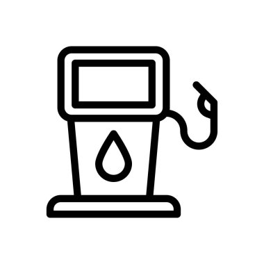 istasyon vektörü ince çizgi simgesi