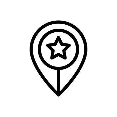 konum vektörü ince çizgi simgesi