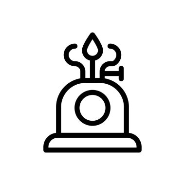 pişirme vektörü ince çizgi simgesi