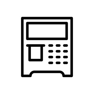 makine vektörü ince çizgi simgesi