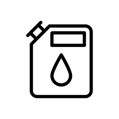 yakıt vektörü ince çizgi simgesi