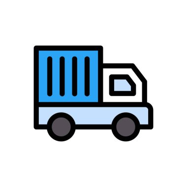 dağıtım vektörü düz renk simgesi