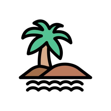 nehir vektörü düz renk simgesi