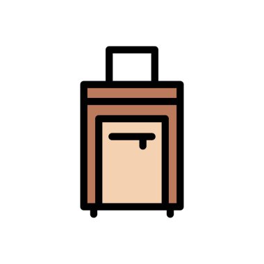 bagaj vektörü düz renk simgesi