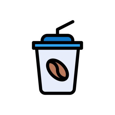 içecek vektörü düz renk simgesi
