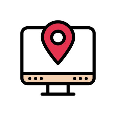 çevrimiçi vektör düz renk simgesi