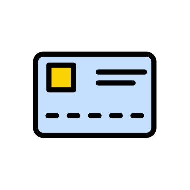 debit vektör düz renk simgesi