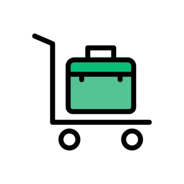 torba vektörü düz renk simgesi