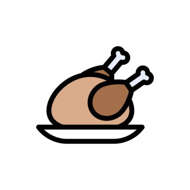 bacak parçası vektör düz renk simgesi