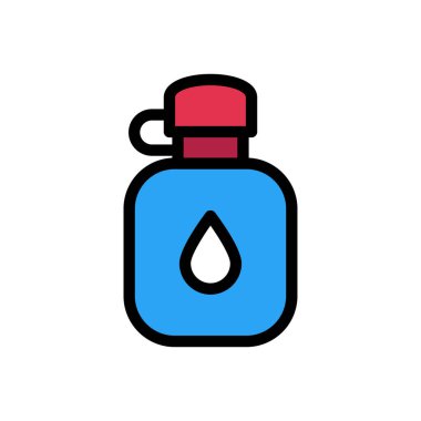 şişe vektörü düz renk simgesi