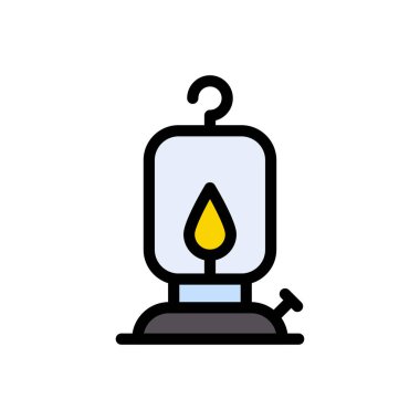 ateş vektörü düz renk simgesi