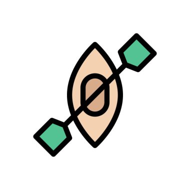 tekne vektörü düz renk simgesi