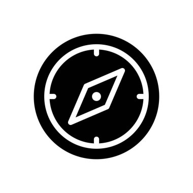 pusula vektör düz simgesi