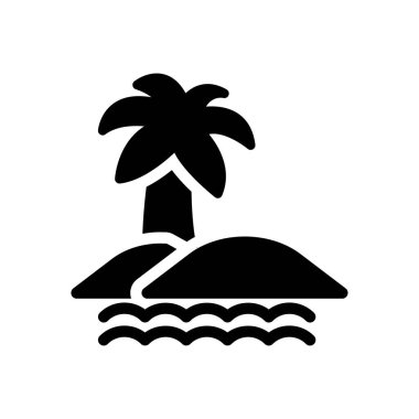 Nehir vektörü kabartması düz simge