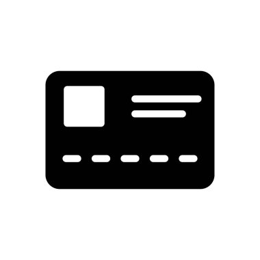 debit vektör glyph düz simgesi
