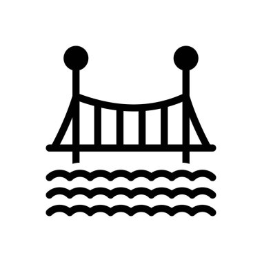 Yol vektörü glifleri düz simge