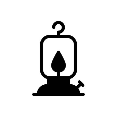 ateş vektörü glyph düz simgesi