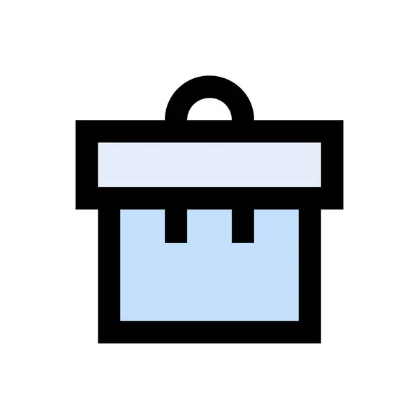 Bag Vector Flat Color Icon — Stock Vector