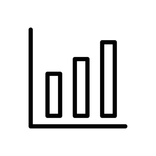 Bar Vektor Tunn Linje Ikon — Stock vektor