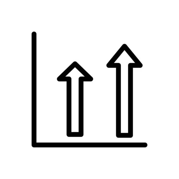 Increase Vector Thin Line Icon — Stock Vector
