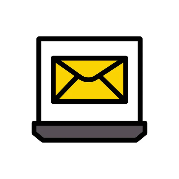 Email Vecteur Couleur Plate Icône — Image vectorielle