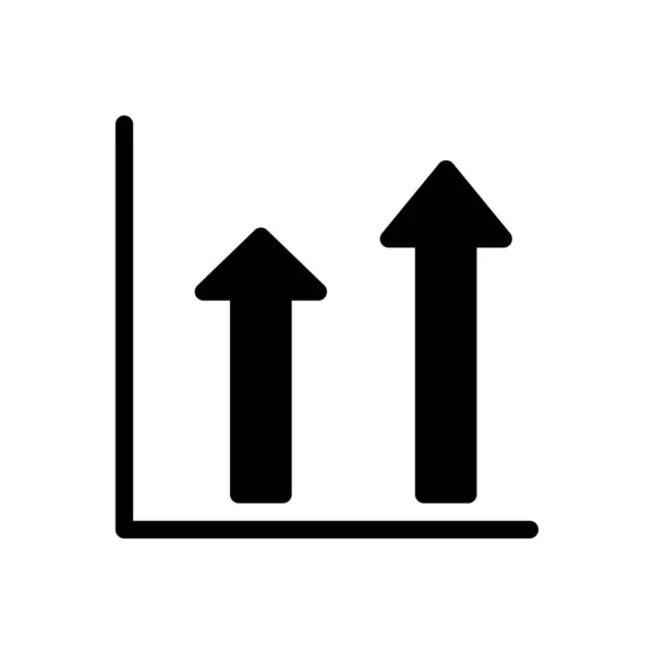 Aumentar Vector Glifo Icono Plano — Archivo Imágenes Vectoriales