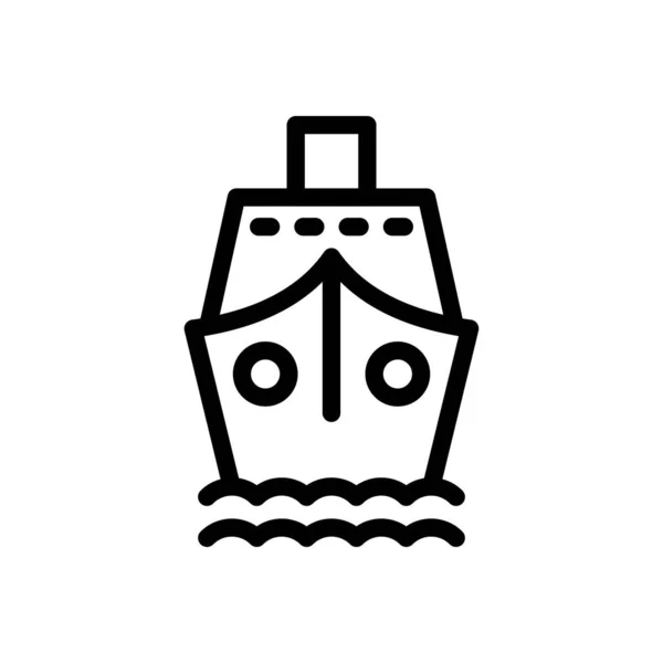 船舶ベクトルの細い線のアイコン — ストックベクタ