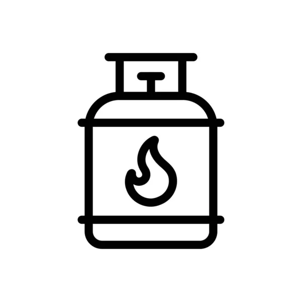 Gas Vector Thin Line Icon — ストックベクタ