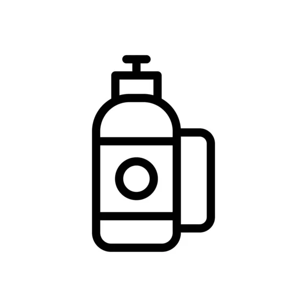 Пляшка Вектор Тонка Лінія Значок — стоковий вектор