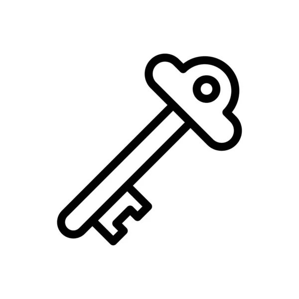 Lock Vector Thin Line Icon — Stock Vector