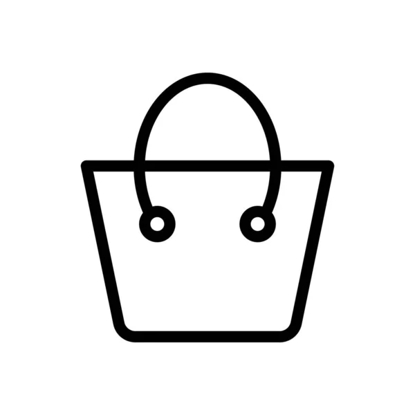 ショッピングベクターの細い線アイコン — ストックベクタ