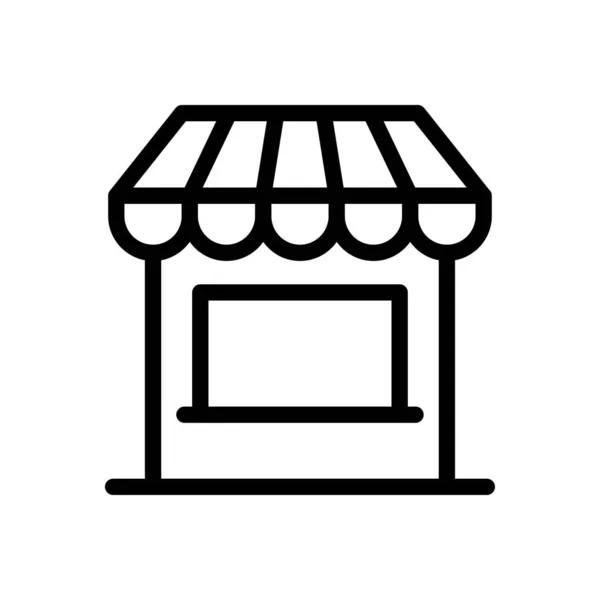 Shop Vektor Thin Line Symbol — Stockvektor
