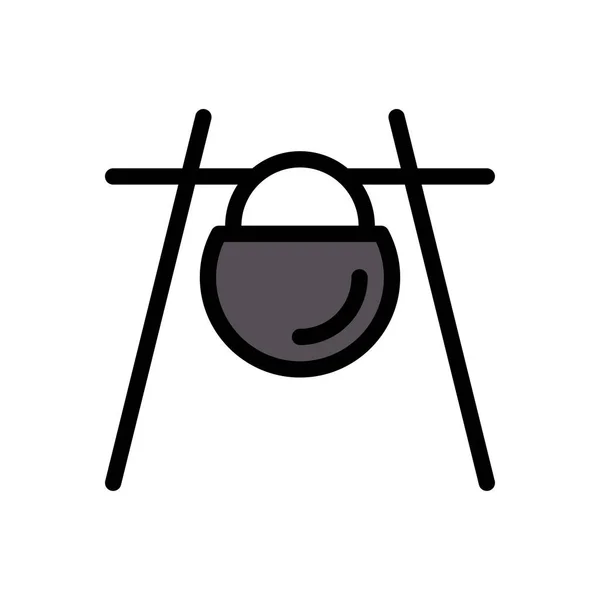 Küche Vektor Flache Farbe Symbol — Stockvektor