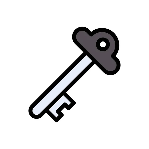 Lock Vector Flat Color Icon — Stock Vector