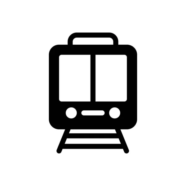 Trein Vector Hiëroglief Plat Pictogram — Stockvector