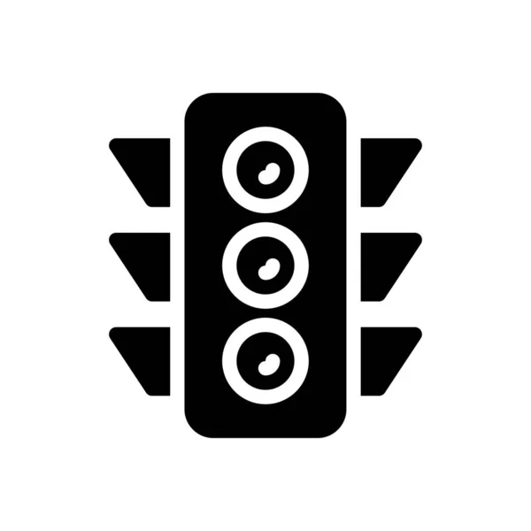 Signal Vectoriel Glyphe Icône Plate — Image vectorielle