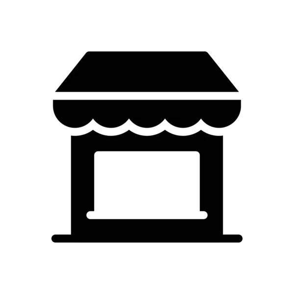 Иконка Векторного Глифа Магазина — стоковый вектор