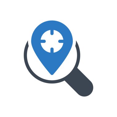 konum vektör renk simgesi