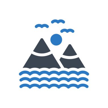 tepeler vektör renk simgesi