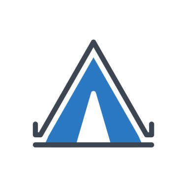 kamp vektör renk simgesi