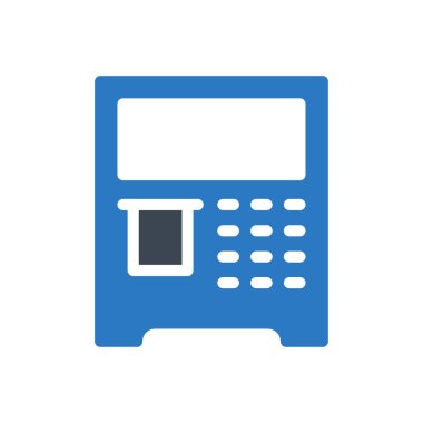 makine vektör renk simgesi