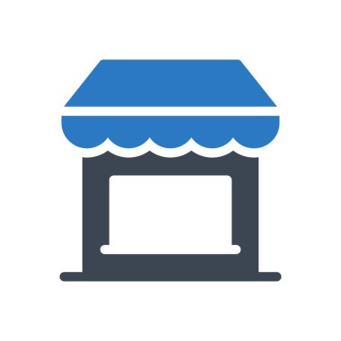 dükkan vektörü renk simgesi