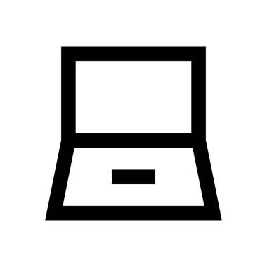 dizüstü bilgisayar vektörü ince çizgi simgesi