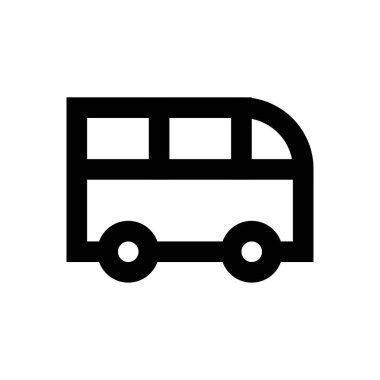 bus vektörü ince çizgi simgesi