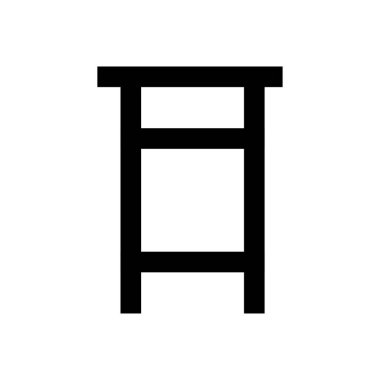 Podyum vektörü ince çizgi simgesi