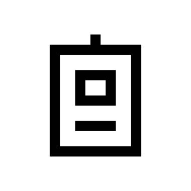 kimlik vektörü ince çizgi simgesi