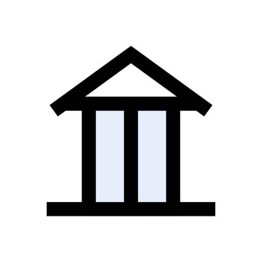 kolej vektörü düz renk simgesi