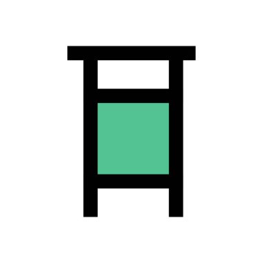 Podyum vektör düz renk simgesi