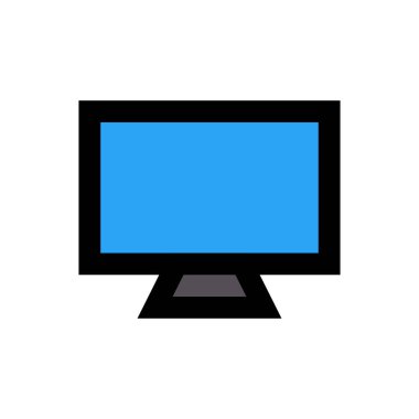 ekran vektörü düz renk simgesi