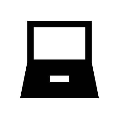 dizüstü bilgisayar vektörü glyph düz simgesi